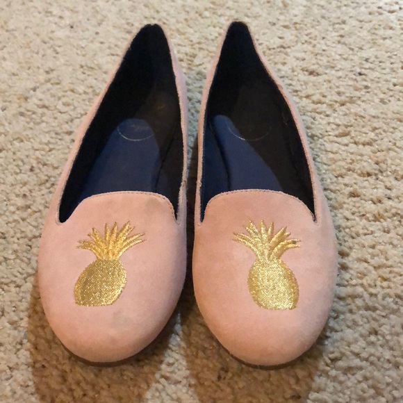 Jack Rogers Shoes - HP🎉Jack Rogers Anice Pineapple Suede Ballet Flats